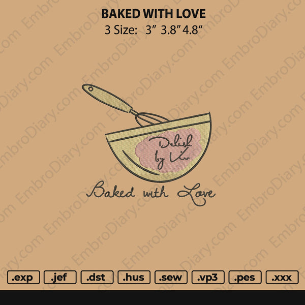 baked with love Embroidery