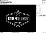 Barber Logist Embroidery File 6 sizes