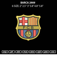 Barca 2909 Embroidery File 6 sizes