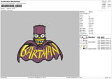 Bartman Embroidery File 6 sizes