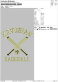 Baseball 1011 Embroidery File 6 sizes