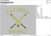 Baseball 1011 Embroidery File 6 sizes