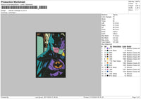 Batman Rectangle V2 Embroidery File 6 sizes