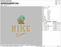 Baby Yoda X Nike Embroidery