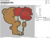 Bear Flowers Embroidery