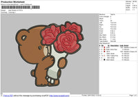 Bear Flowers v2 Embroidery