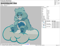 Bear On Cloud Embroidery