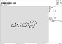 Bears Outline Embroidery File 6 sizes