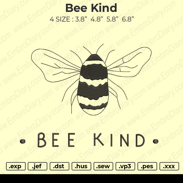 Bee Kind Embroidery