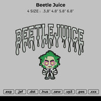 Beetle juice Embroidery