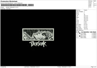 Berserk Rectangle V5 Embroidery File 6 sizes