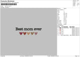 Best Mom Embroidery File 6 sizes