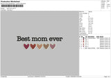 Best Mom Embroidery File 6 sizes