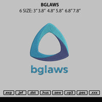 Bglaws Embroidery File 6 sizes