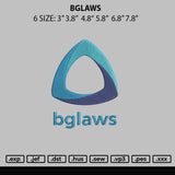 Bglaws Embroidery File 6 sizes