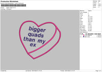 Bigger Heart Embroidery File 6 sizes