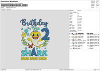 Birthday 2512 Embroidery File 6 sizes