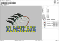 Blackcats Embroidery File 6 sizes