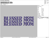 Blessed Mom Embroidery