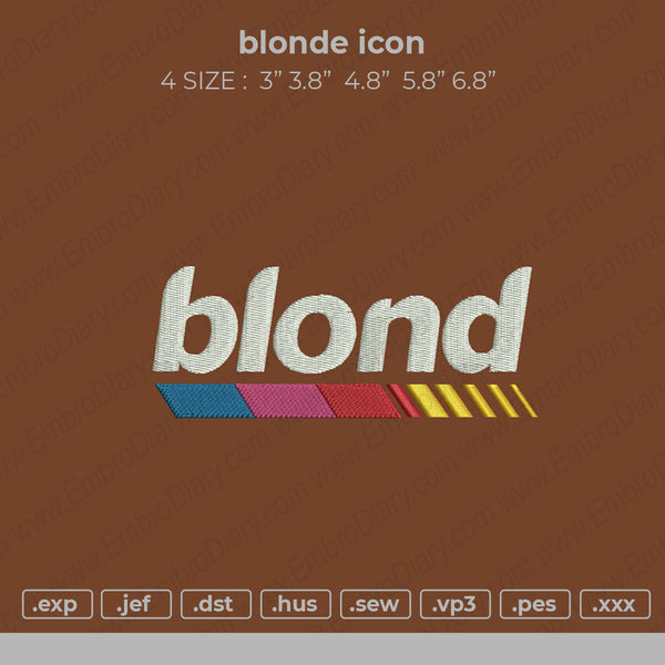 Blond Icon Embroidery