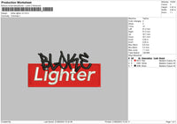 Bloke Lighter V2 Embroidery File 6 sizes