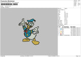 Blue Duck Embroidery File 6 sizes