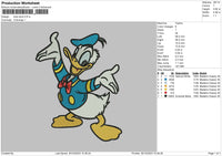 Blue Duck Embroidery File 6 sizes