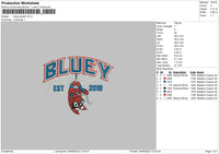 Bluey Spider Embroidery File 6 sizes