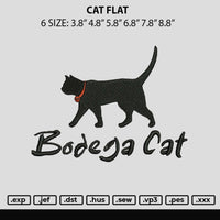 Cat Flat Embroidery File 6 sizes