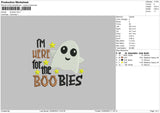 Boo B Embroidery File 6 sizes