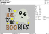 Boo B Embroidery File 6 sizes