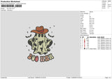 Boo Haw Embroidery File 6 sizes