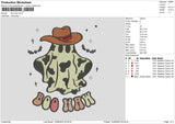 Boo Haw Embroidery File 6 sizes