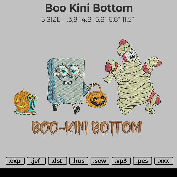 Boo Kini Bottom Embroidery
