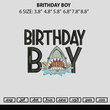 Brithday Boy Embroidery File 6 sizes