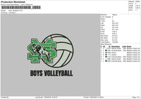 Volley Boys Embroidery File 6 sizes