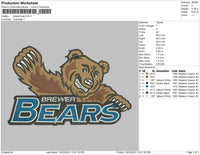 Brewer Bear Embroidery