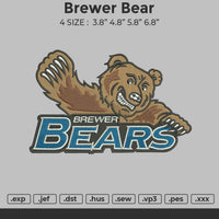 Brewer Bear Embroidery