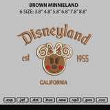 Brown Minnieland Embroidery File 6 sizes