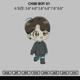 Chibi Boy 01 Embroidery File 6 sizes