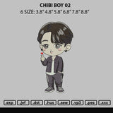 Chibi Boy 02 Embroidery File 6 sizes