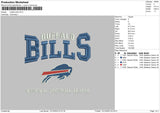 Bills Text Embroidery File 6 sizes