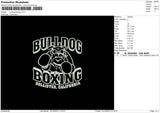 Buldog Boxing Embroidery File 6 sizes