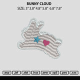 Bunny Cloud Embroidery File 6 sizes