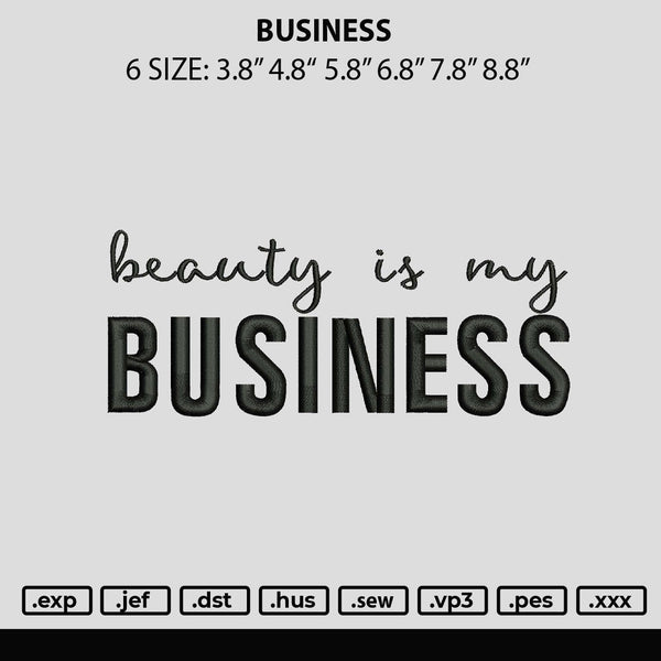 Business Embroidery File 6 sizes