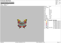 Butterfly V1 Embroidery File 6 sizes