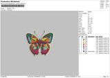 Butterfly V2 Embroidery File 6 sizes