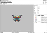 Butterfly V4 Embroidery File 6 sizes