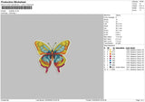 Butterfly V5 Embroidery File 6 sizes