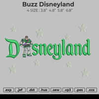 Buzz Disneyland Embroidery